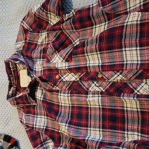 3 flannel shirts 2 size large and 1 size medium